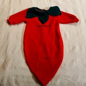 Chili pepper Hot Stuff Halloween costume baby 3-6 months